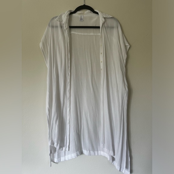 L*Space White Gauzy Anita Cover Up size XS/S - Picture 3 of 6